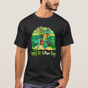 Happy St Patrex Day St Patricks Leprechaun Riding T-Shirt
