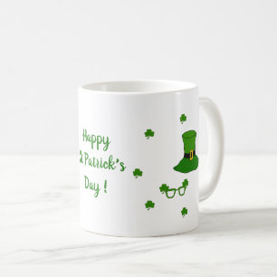 Happy St Patri Minimalistische Niedliche Kaffee Ta Kaffeetasse