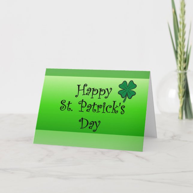 Happy St. Patrick's Day Karte (Vorderseite)