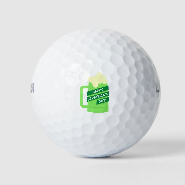 Happy-st-Patrick-Bier Golfball (Vorderseite)