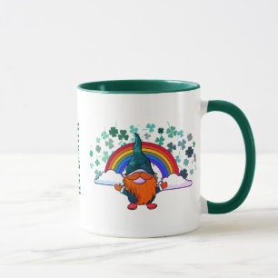 Happy St. Patrick Day Gnomest Rainbow Clover Tasse