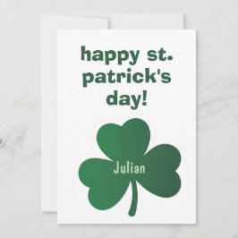 Happy St. Patrick’s Day Classic Irish Celebratio Feiertagskarte