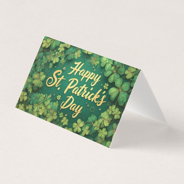 Happy St. Patrick’s Day Clover Design (Vorderseite)