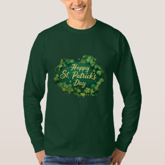 Happy St. Patrick’s Day Clover Design T-Shirt