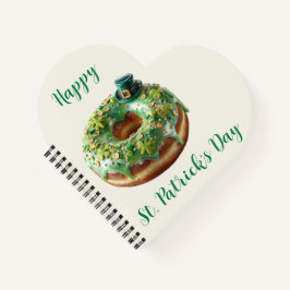 Happy St. Patrick’s Day Donut with Leprechaun Hat Notizbuch