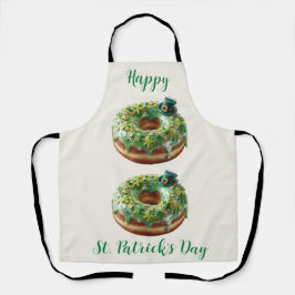 Happy St. Patrick’s Day Donut with Leprechaun Hat Schürze