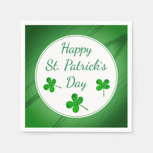 Happy St. Patrick`s Day Irish Green Kleeblatt Serviette