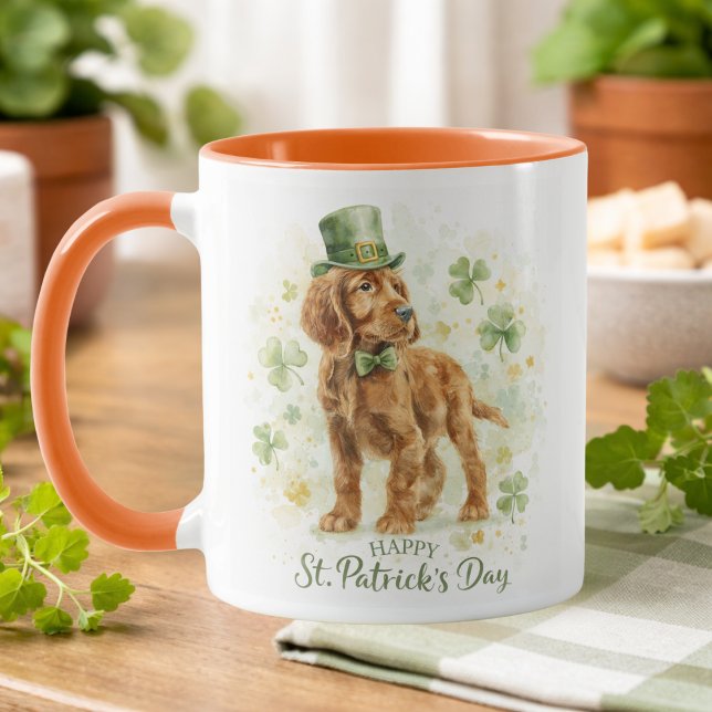 Happy St. Patrick’s Day Irish Setter  Tasse (Von Creator hochgeladen)
