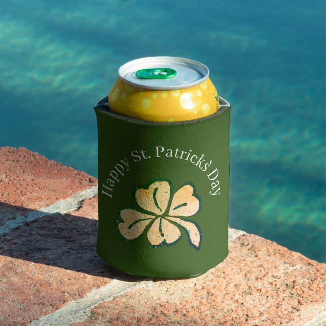 Happy St. Patrick`s Day Kleeblatt Clover Green Dosenkühler (In Situ Pool)