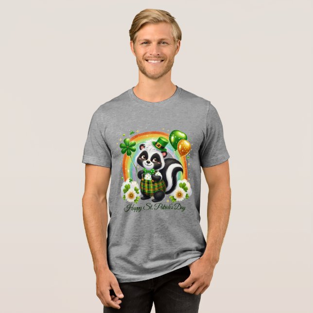 Happy St. Patrick’s Herren  Tri-Blend Shirt (Vorderseite voll)