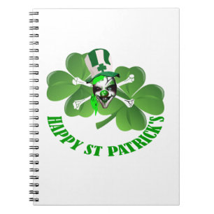 Happy St Patricks beängstigender Clown Notizblock