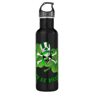 Happy St Patricks beängstigender Clown Trinkflasche