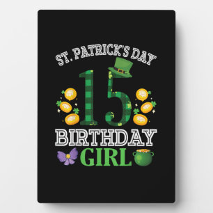 Happy St Patrick's Day 15 Jahre alt Geburtstag Lep Fotoplatte