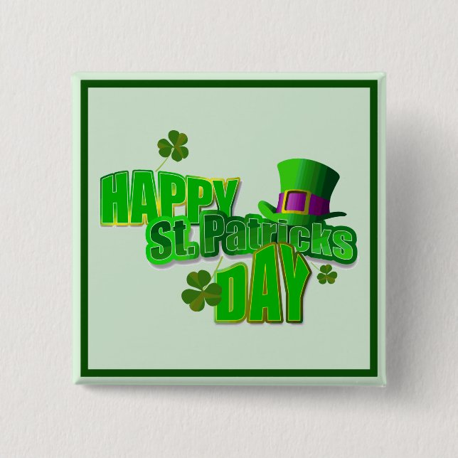 Happy St. Patrick's Day 1 Button (Vorderseite)