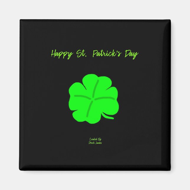 Happy St. Patrick's Day 2 Inch Square Magnet (Vorne)