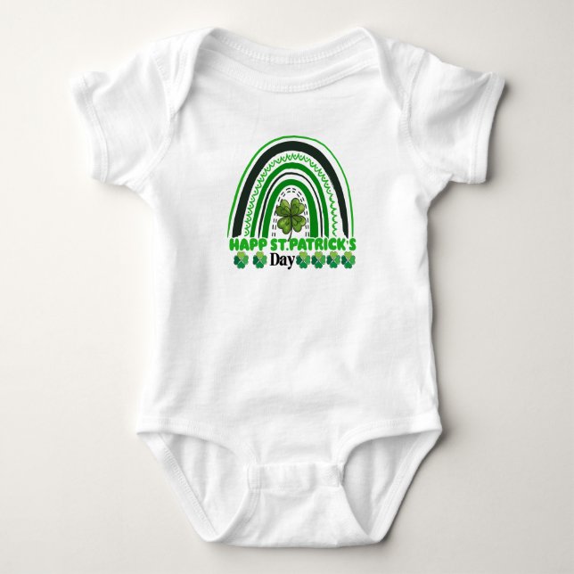 Happy St Patrick's Day-61797 Baby Strampler (Vorderseite)
