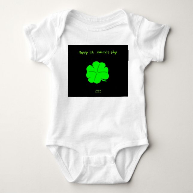 Happy St. Patrick's Day Baby Jersey Bodysuit Strampler (Vorderseite)