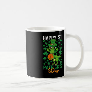 Happy St Patricks Day Basketball T-Rex Day Dino di Kaffeetasse