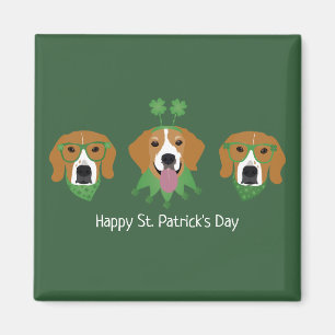Happy St Patricks Day Beagle Hunde Magnet