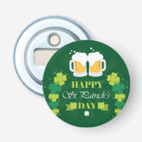 Happy St. Patricks Day Beer and Clovers