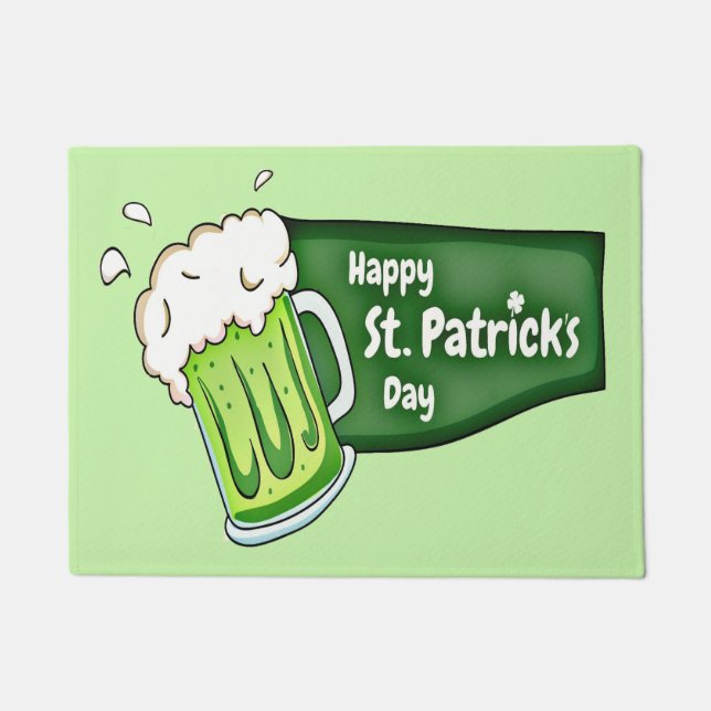 Happy St. Patricks Day Beer Fußmatte (Vorderseite)