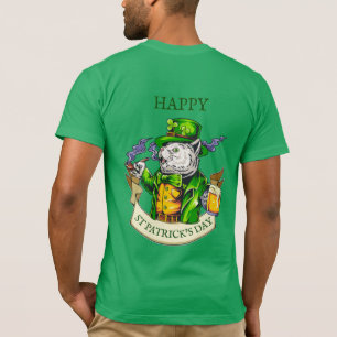 Happy St. Patrick's Day Beer Irish Cat Funny T-Shirt