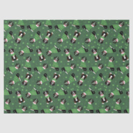 Happy St Patricks Day Bernese Mountain Hunde Seidenpapier