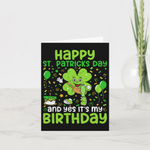 Happy St Patricks Day Birthday Kleeblatt Dab Bday  Karte