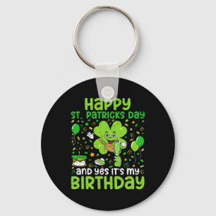 Happy St Patricks Day Birthday Kleeblatt Dab Bday Schlüsselanhänger