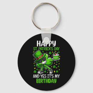Happy St Patricks Day Birthday Kleeblatt Dab Bday Schlüsselanhänger