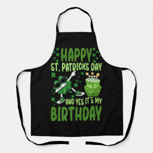 Happy St Patricks Day Birthday Kleeblatt Dab Bday  Schürze