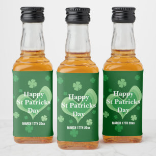 Happy St Patrick's Day Brauch Alkoholflaschenetikett