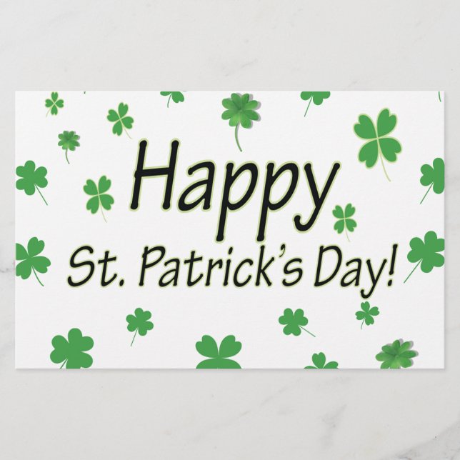 Happy St Patricks Day Briefpapier (Vorderseite)