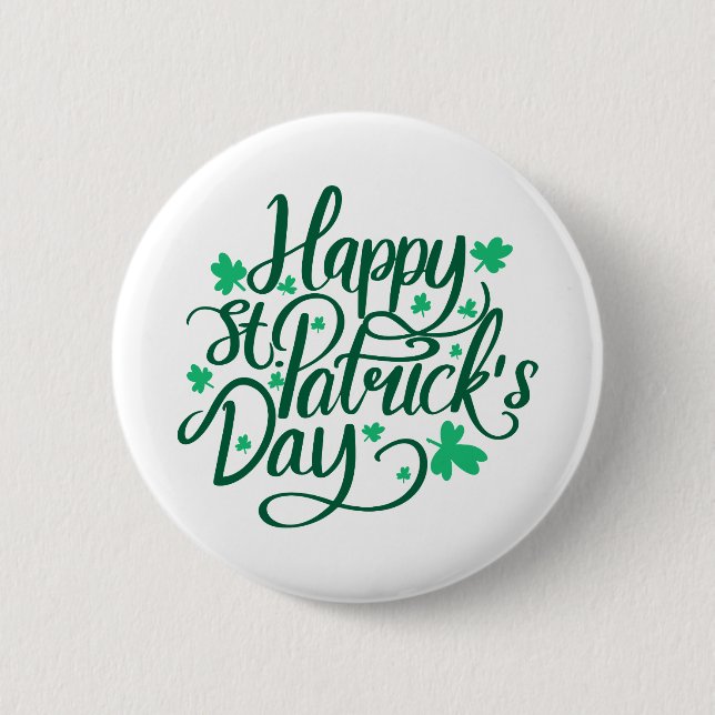 Happy st Patricks Day Button (Vorderseite)