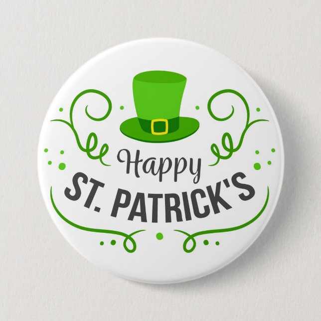 Happy St. Patrick's Day Button (Vorderseite)