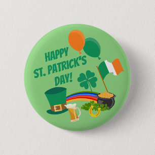 Happy St. Patrick's Day Button