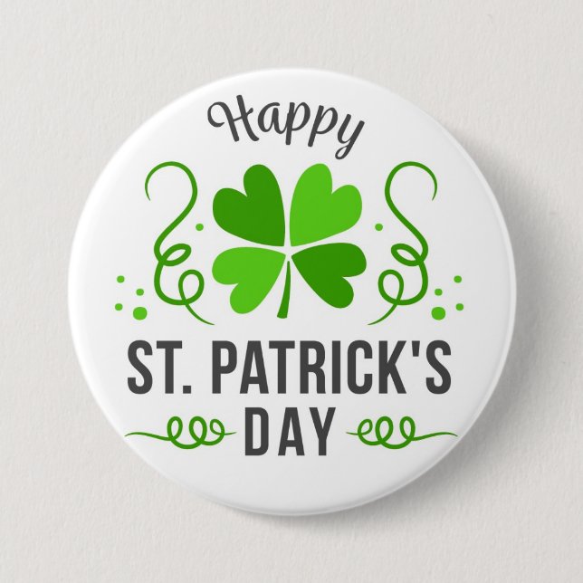 Happy St. Patrick's Day Button (Vorderseite)
