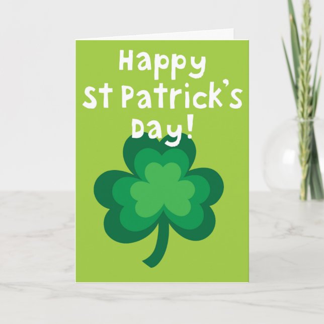 Happy St. Patricks Day Card Karte (Vorderseite)
