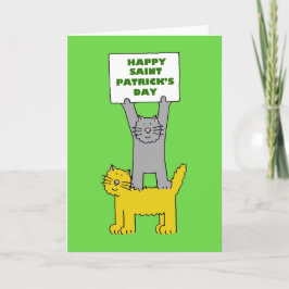 Happy St Patrick's Day Cats Karte