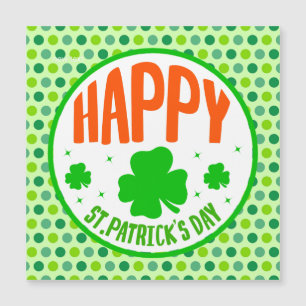 Happy St. Patrick's Day Circle Design-62191 Magnetkarte