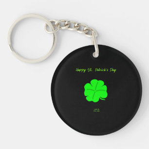 Happy St. Patrick's Day Circle Key Chain Schlüsselanhänger