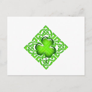 Happy St. Patrick's Day Clover Geschenk Postkarte