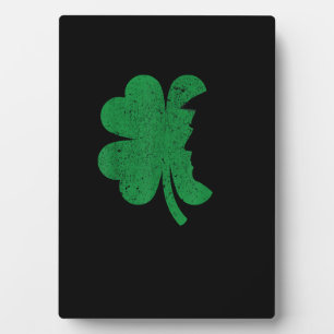 Happy St Patrick's Day Clover Leaf Trump beunruhig Fotoplatte