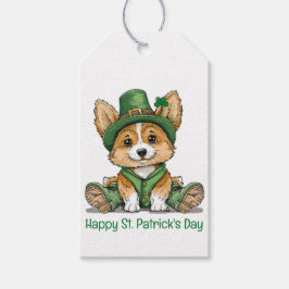 Happy St. Patrick's Day Corgi Dog Geschenkanhänger