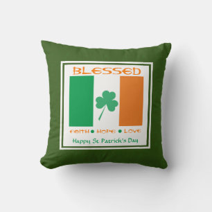 HAPPY ST PATRICKS DAY Custom Kleeblatt Irish Kissen