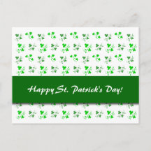 Happy St. Patrick's Day Custom Kleeblatt Postcard