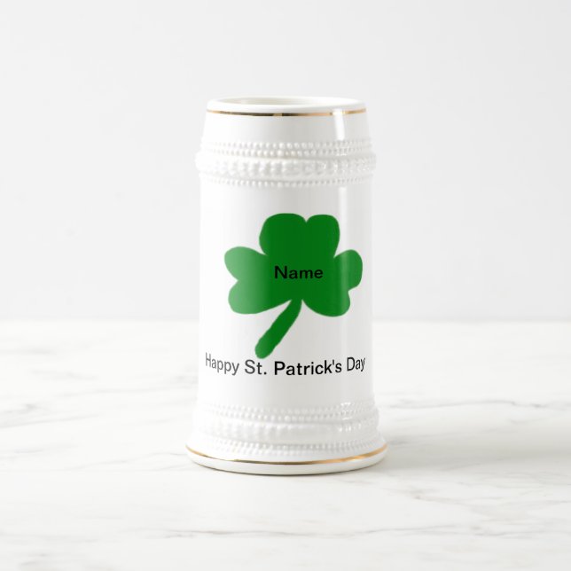 Happy St. Patrick's Day Customize YOUR Name Stein Bierglas (Mittel)