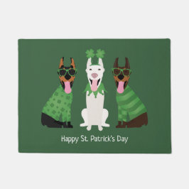 Happy St Patricks Day Dobermann Hunde Fußmatte