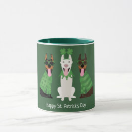Happy St Patricks Day Dobermann Hunde Tasse