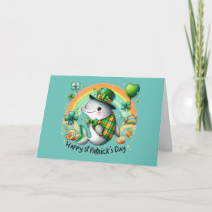 Happy St. Patrick's Day Dolphin Karte